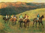 Edgar Degas Racehorses in Landscape oil painting